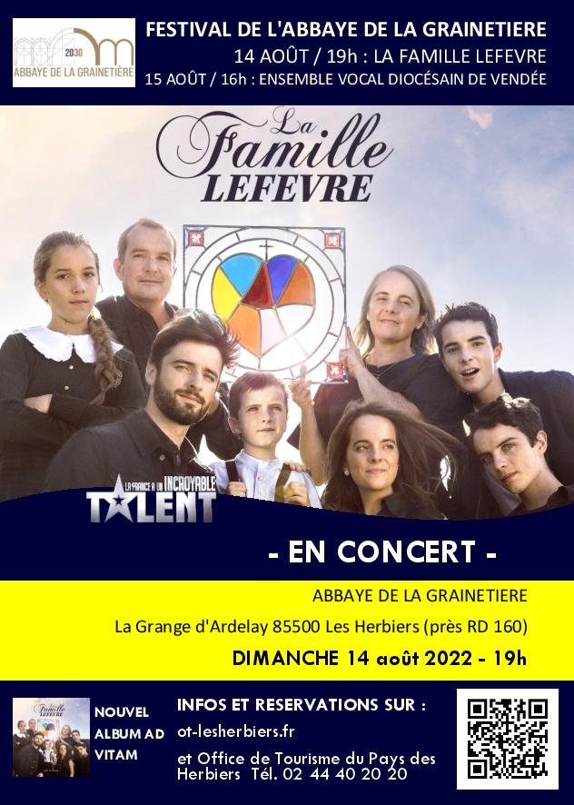Poster du concert avec la famille Lefèvre et les informations pratiques citées dans l'article
