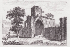 Gravure des ruines de l'église abbatiale de l'Abbaye de la Grainetiière