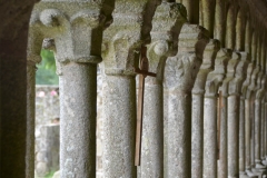 Colonnes du cloître ouest de l'abbaye