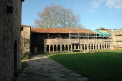 Galerie Ouest de l'abbaye pendant les travaux de restauration