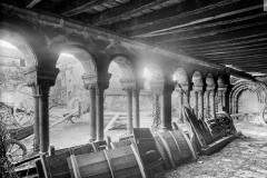 Galerie Ouest de l'abbaye avant les travaux de restauration