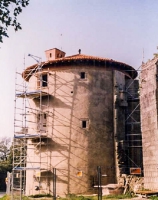 La Tour de l'abbé pendant sa restauration